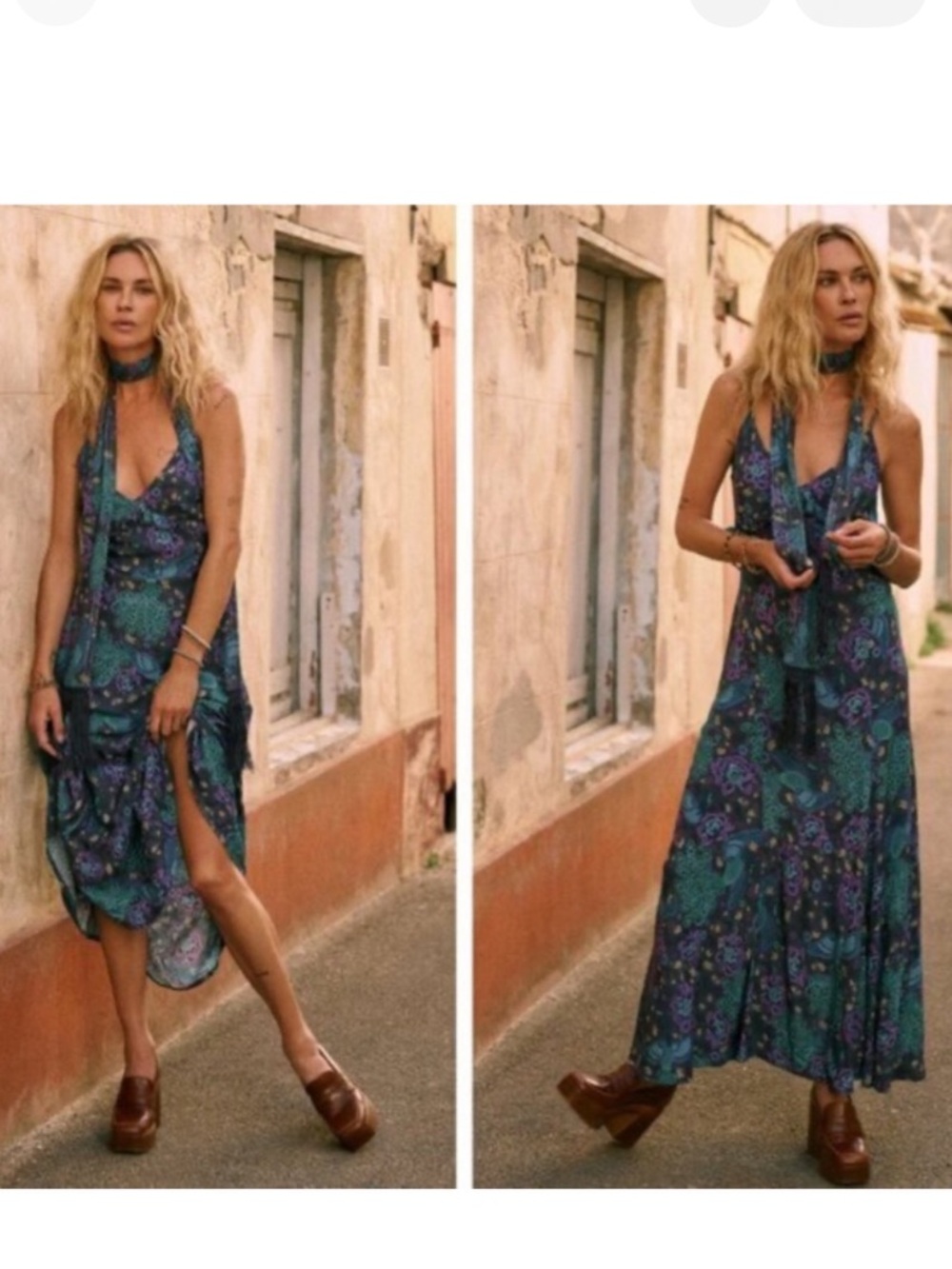 Spell Boheme Bias Maxi Slip Dress Size Large Boho - Excellent condition